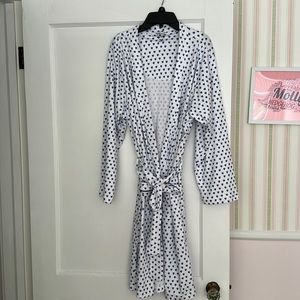 Roberta roller rabbit robe blue hearts, new with tags NWT